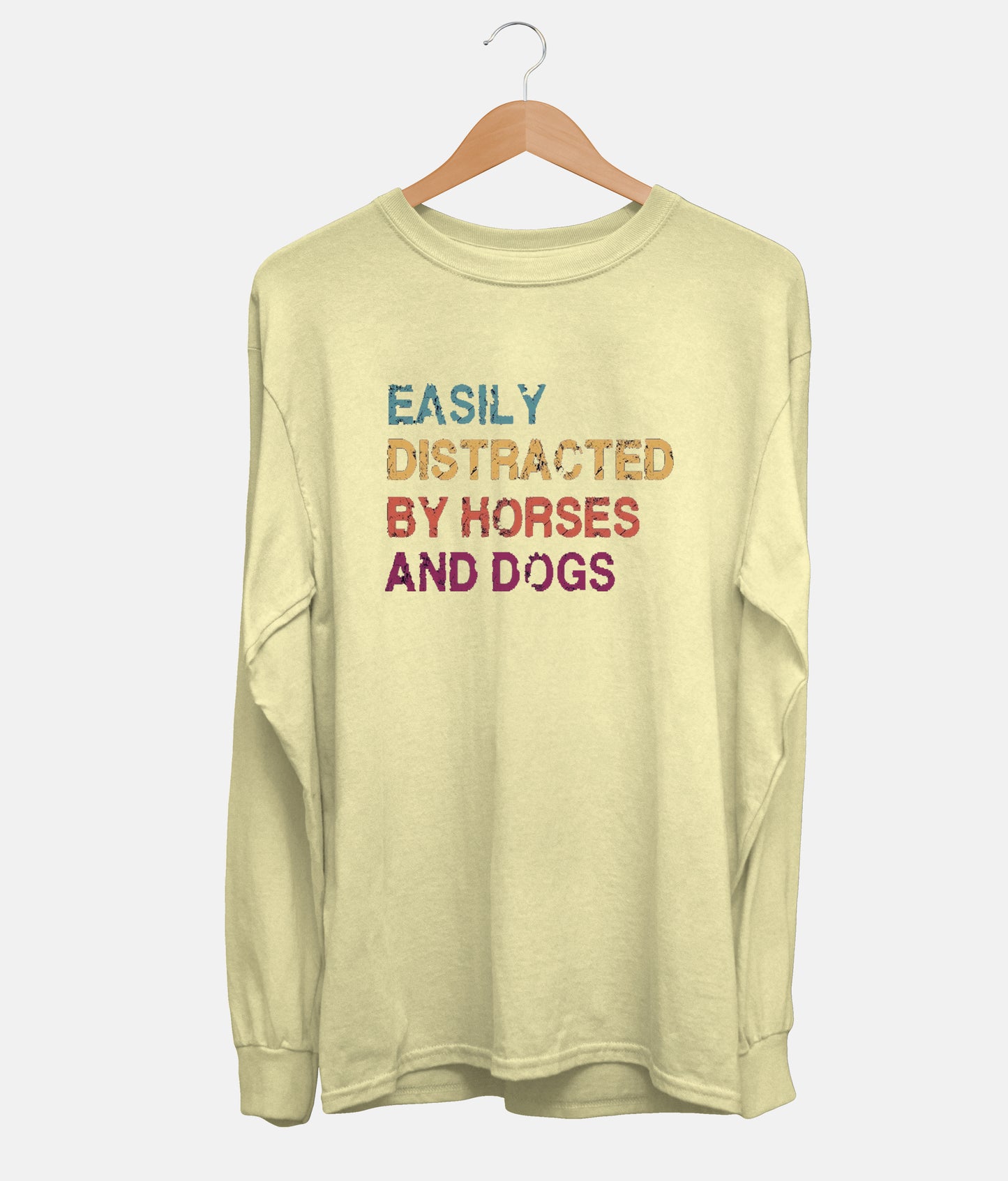 Easily Distracted By Horses And Dogs Long Sleeve (Unisex)