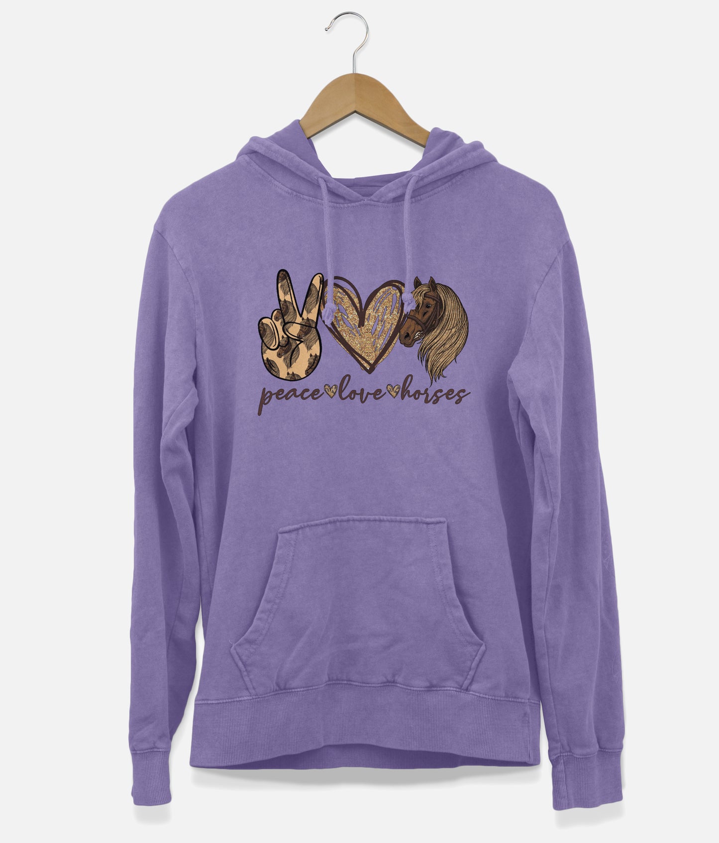 Peace, Love & Horses Hoodie (Unisex)