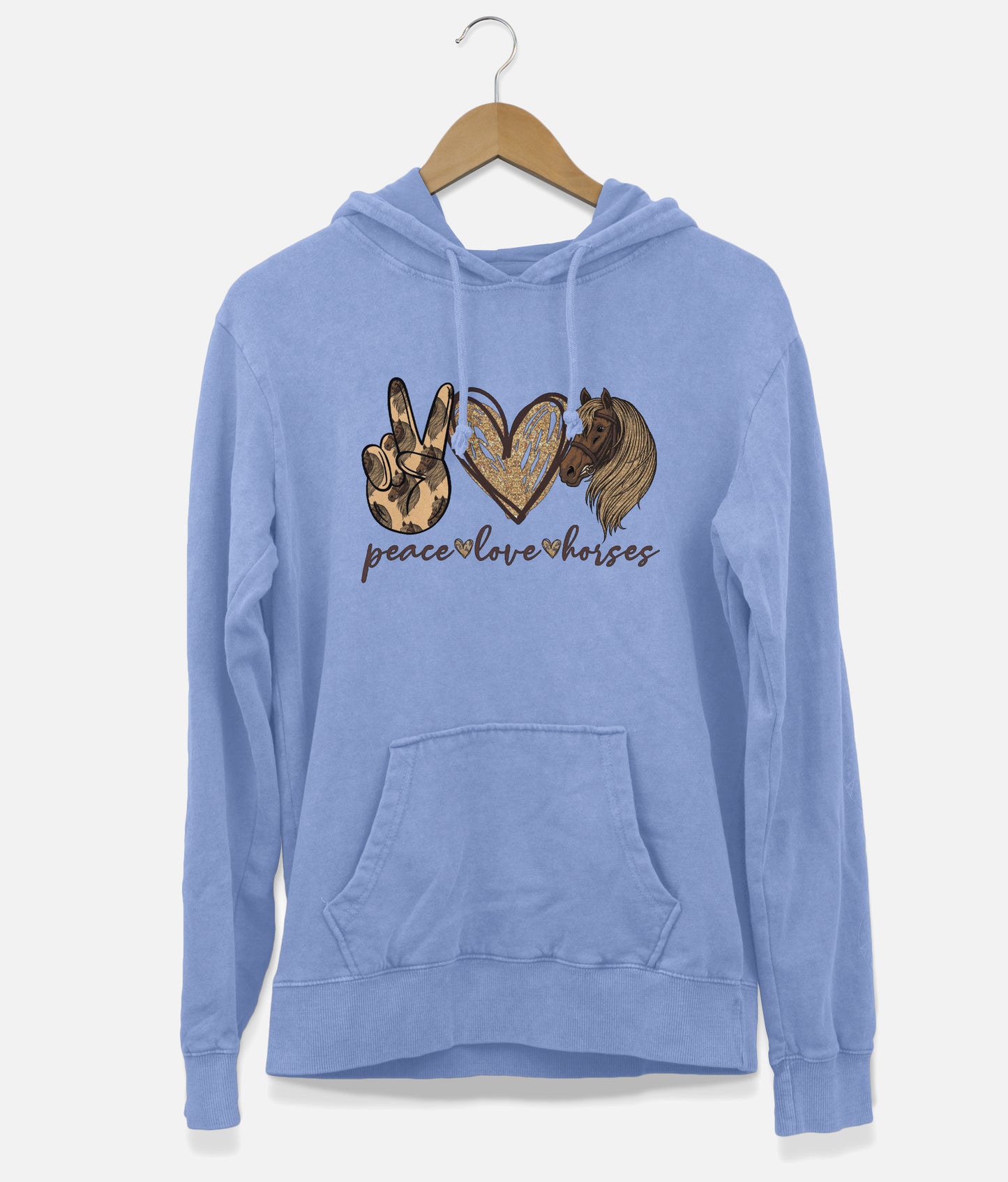 Peace, Love & Horses Hoodie (Unisex)