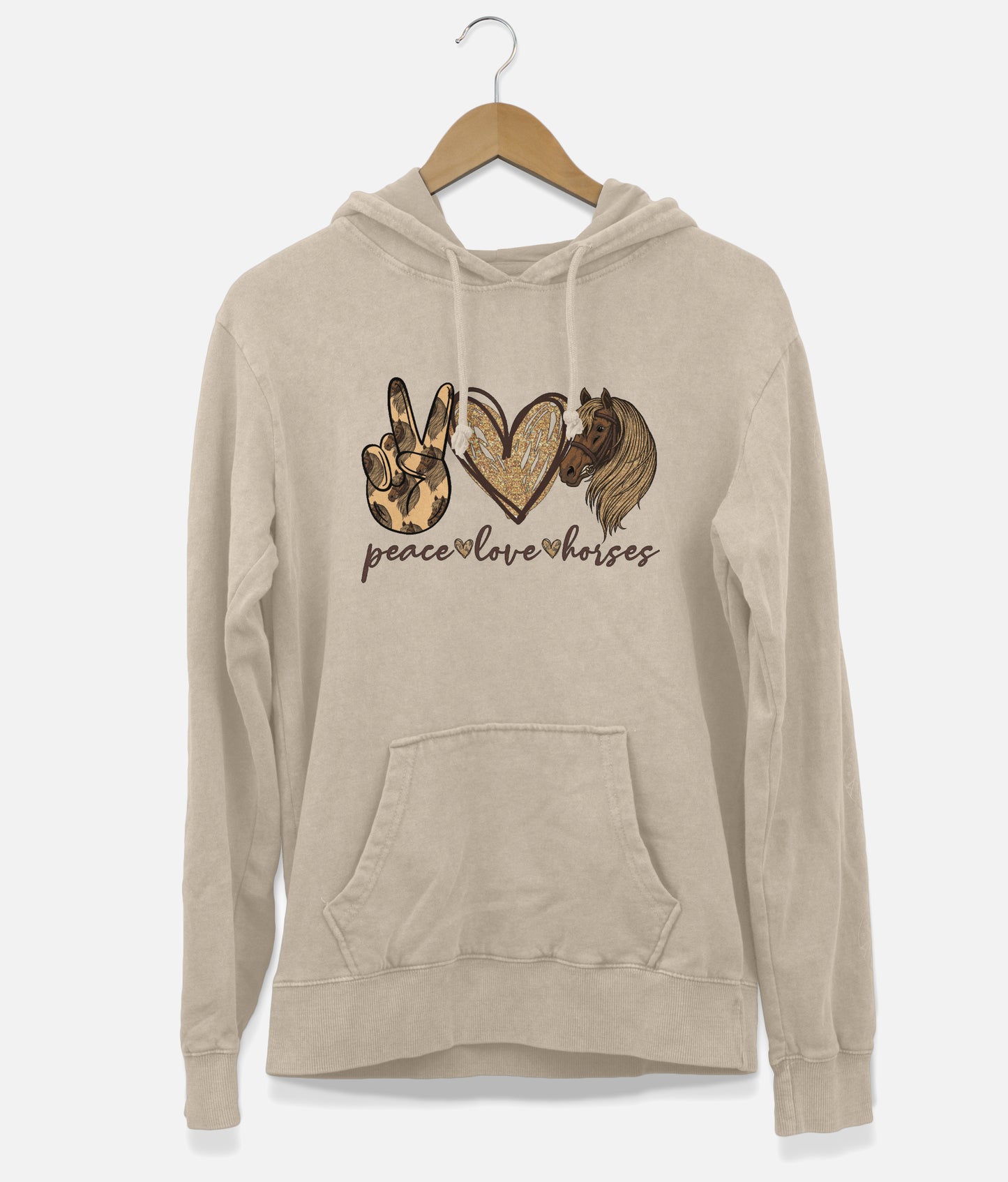 Peace, Love & Horses Hoodie (Unisex)