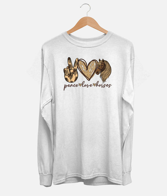 Peace, Love & Horses Long Sleeve (Unisex)