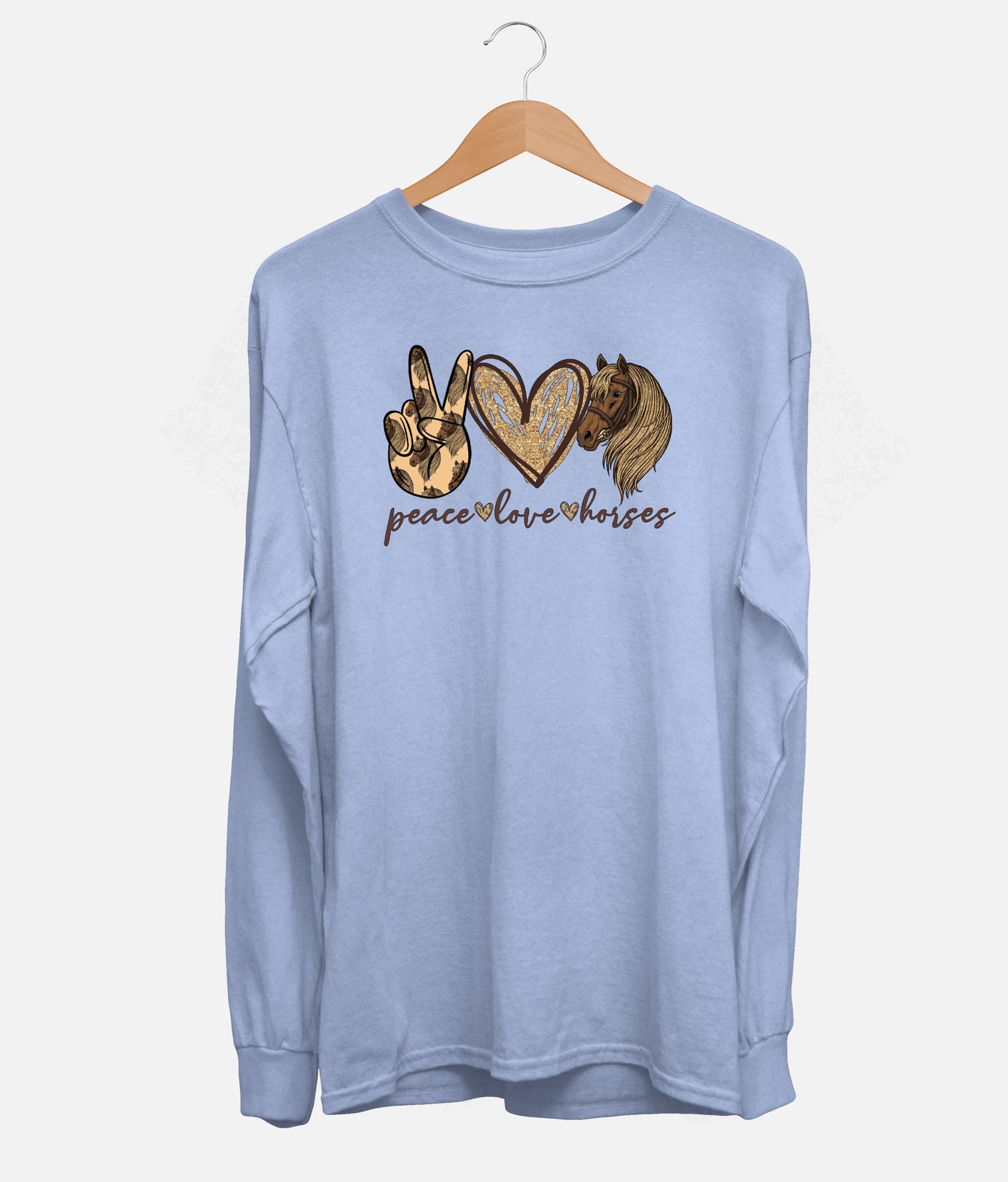 Peace, Love & Horses Long Sleeve (Unisex)