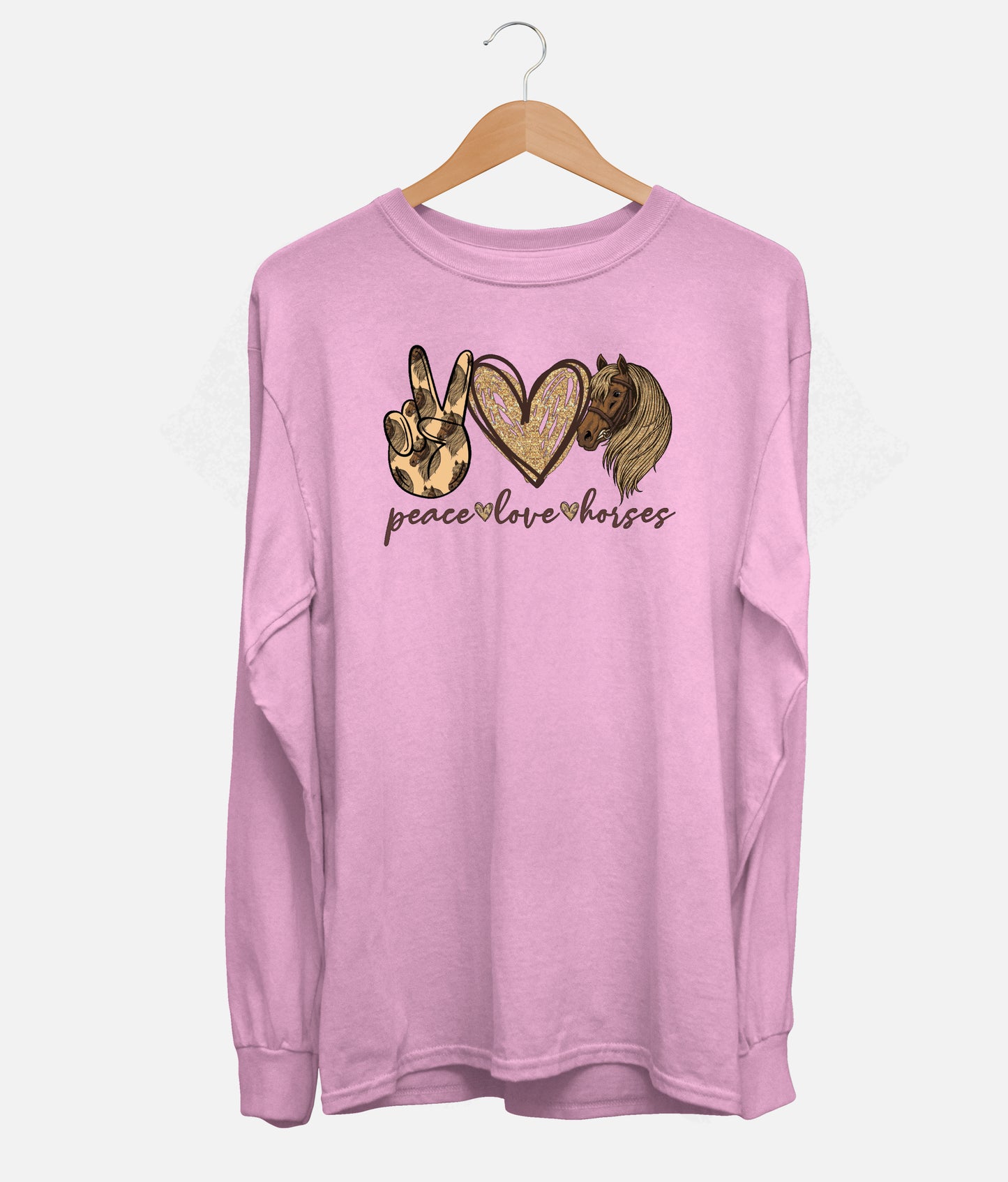 Peace, Love & Horses Long Sleeve (Unisex)