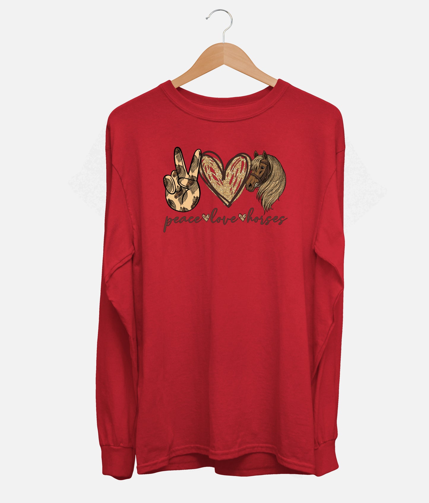 Peace, Love & Horses Long Sleeve (Unisex)