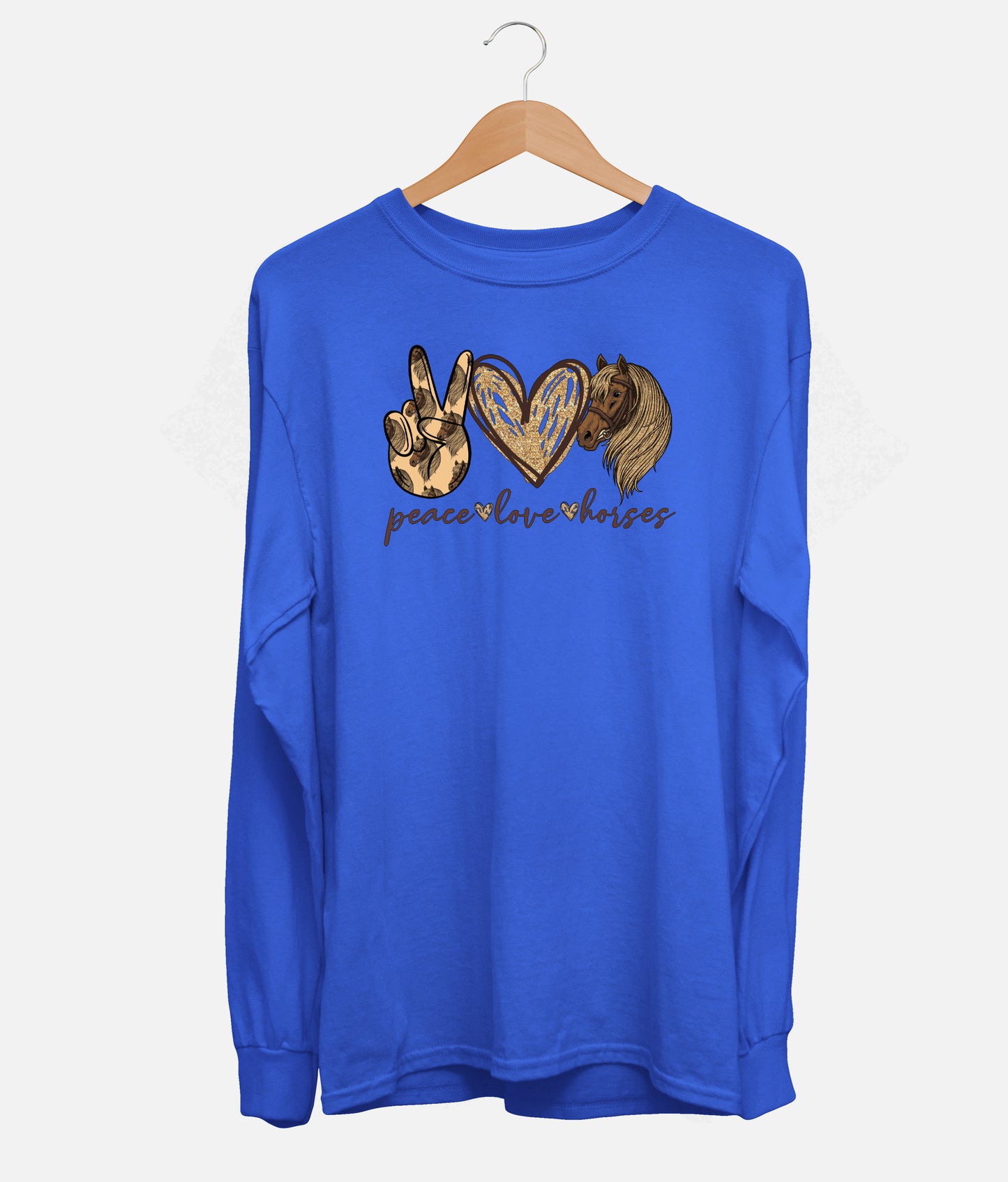 Peace, Love & Horses Long Sleeve (Unisex)