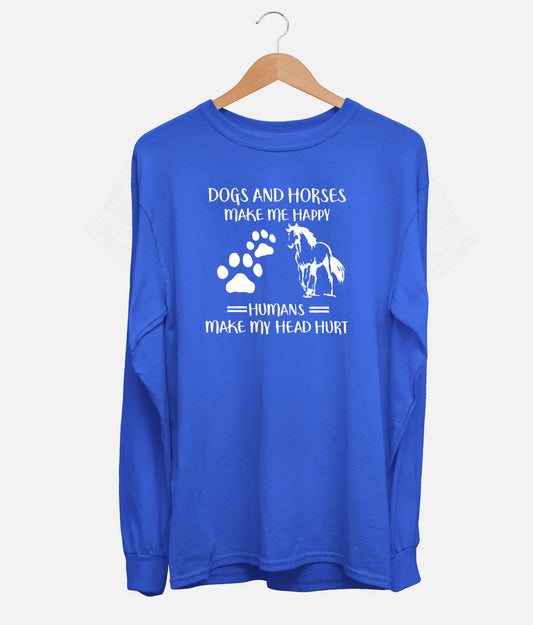 Dogs And Horses Long Sleeve (Unisex)